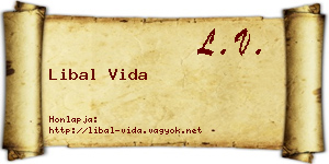 Libal Vida névjegykártya